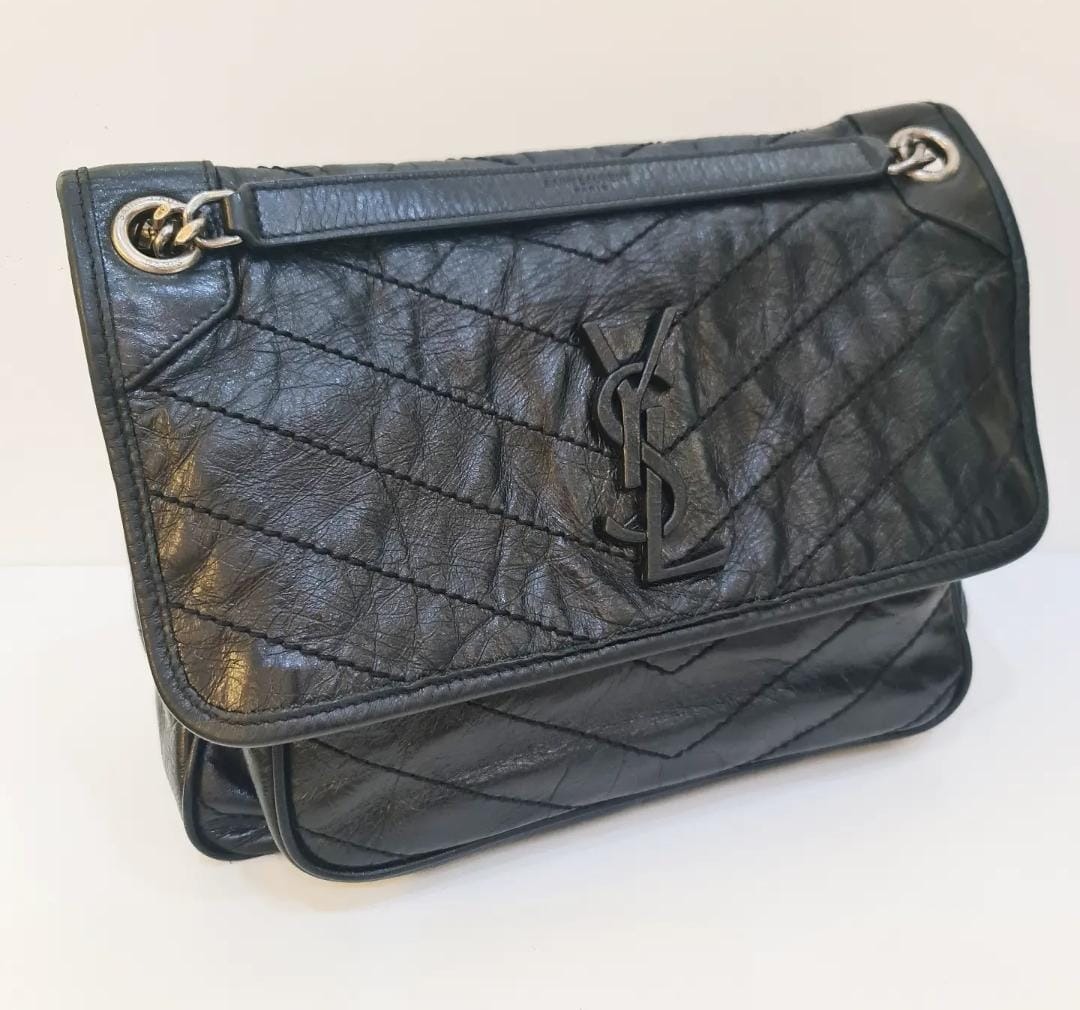VGC YSL Niki Medium 28 cm Black RHW 2018 with replacement DB