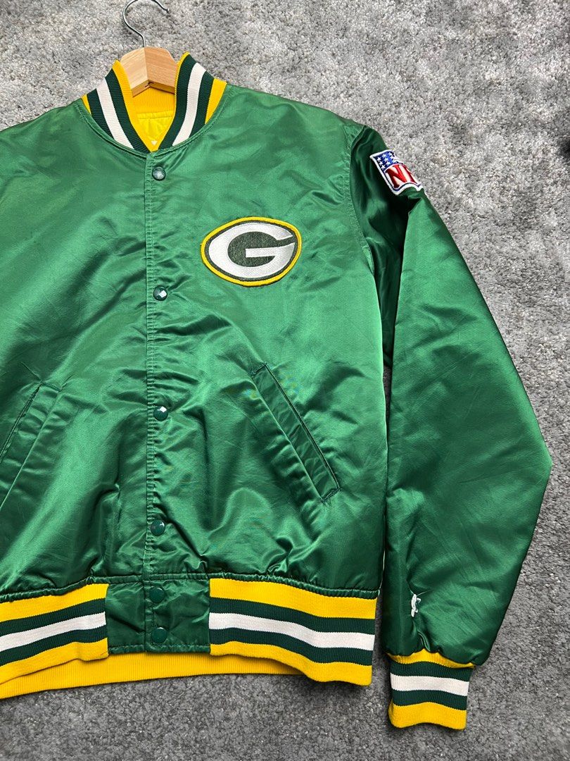 Vintage Green Bay Packers Jacket Mens Large Green Starter Puffer