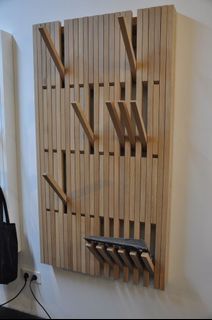 實木鋼琴鍵掛衣架Wall mounted piano coat rack