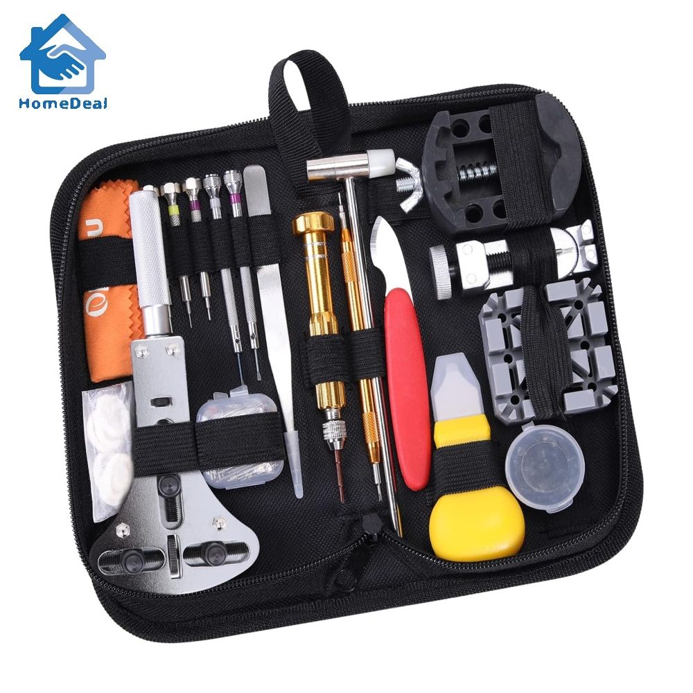 Watch Repair Kit Ohuhu 192 PCS Watch Battery Replacement Tool Kit Watch Link Removal Tool Watch Back Remover Tool Watch Tool Kit Professional