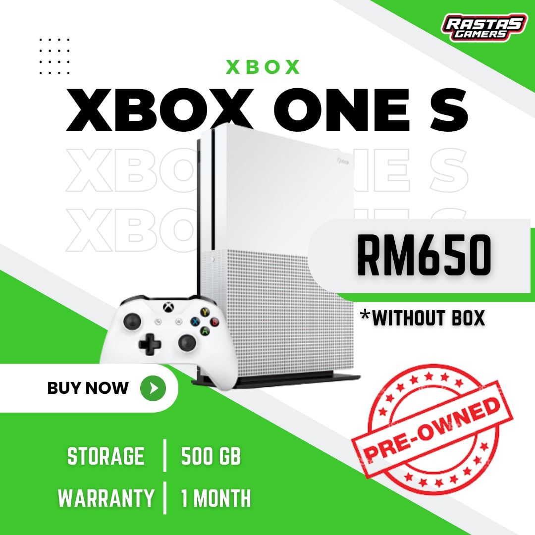 Xbox One S 500GB 4K HDR Video Gaming Video Game Consoles Xbox