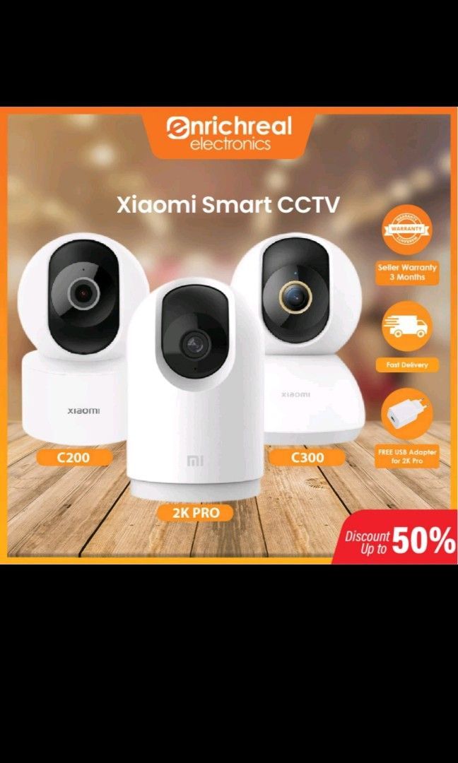 New Global Version Xiaomi Smart Camera C300 Alexa CCTV 2K F1.4 Large  Aperture Full Colour In Low-Light Two-Way Voice Mi Home App