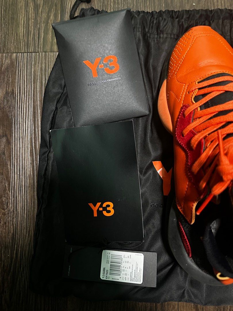 Y 3 Kaiwa Orange Black Luxury Sneakers Footwear on Carousell