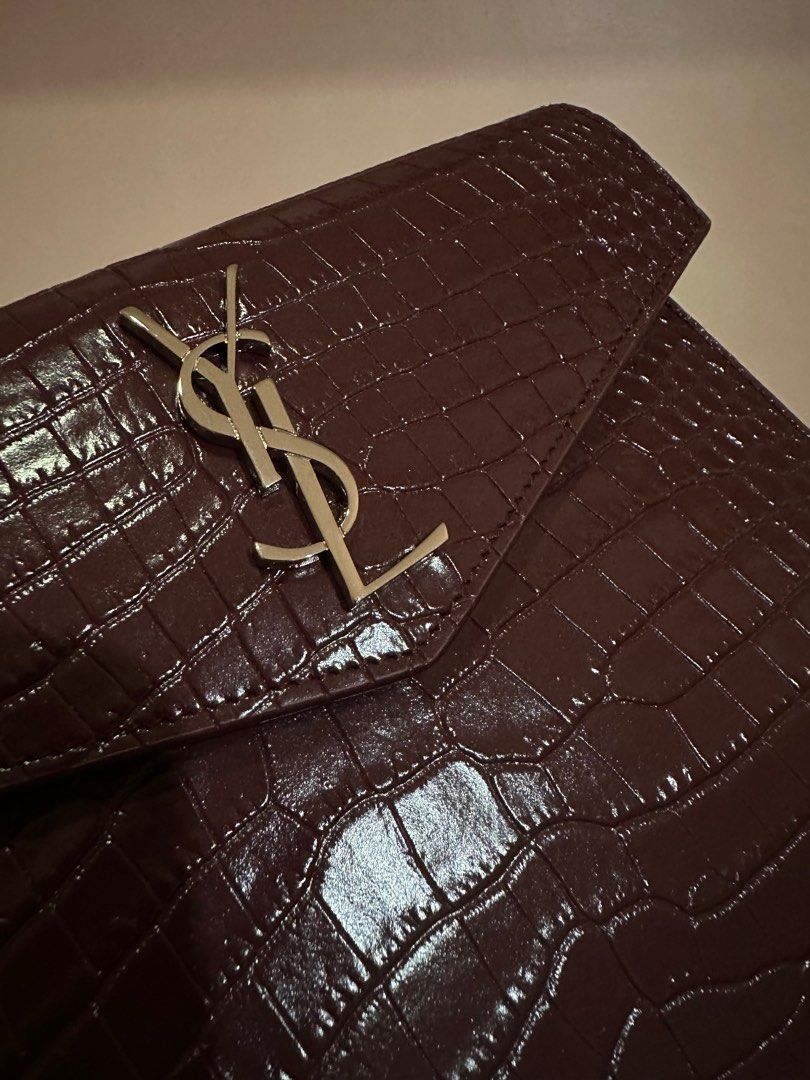 Ysl croc uptown pouch on sale