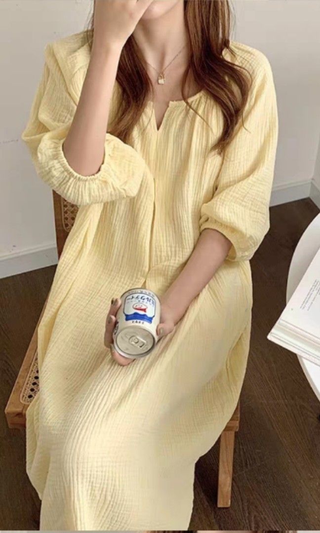 Long sleeve 100 cotton nightgown deals
