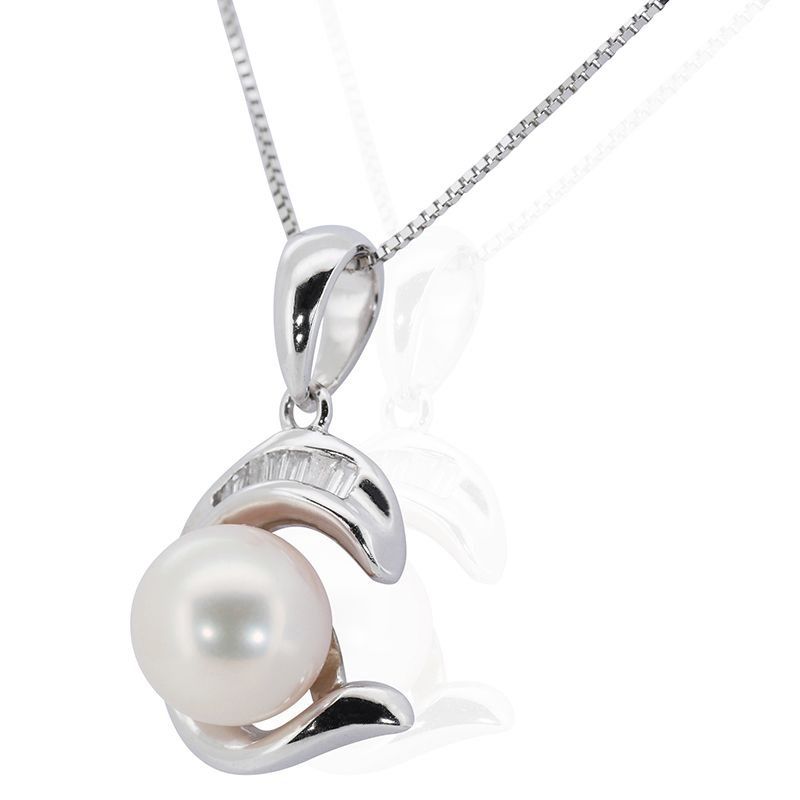 White gold necklace with new arrivals pearl