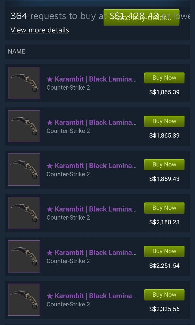 [CHEAPEST] Karambit Black Laminate MW (CS2/CSGO/CS), Video Gaming