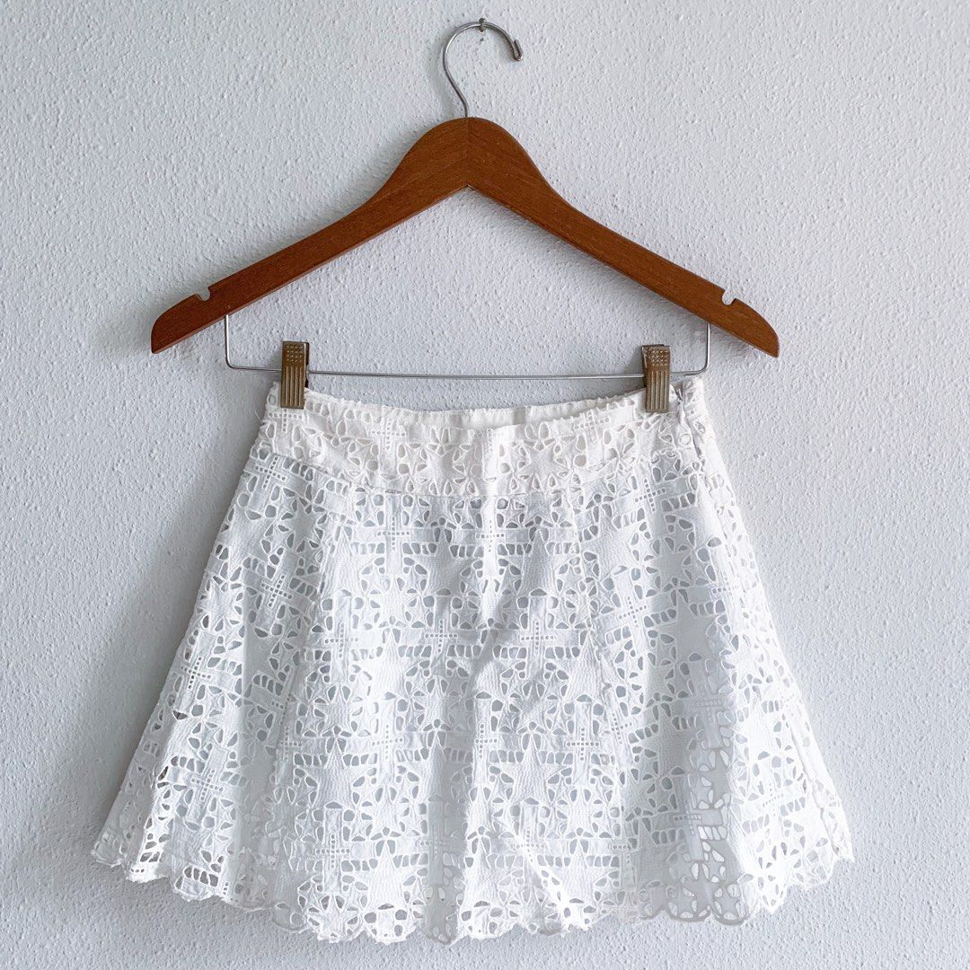 8seconds 8 Seconds Off White Star Lace Short Skirt Women s