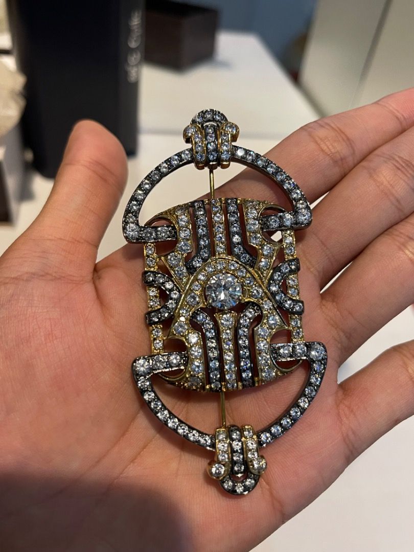 925 Silver Art Deco Style Brooch