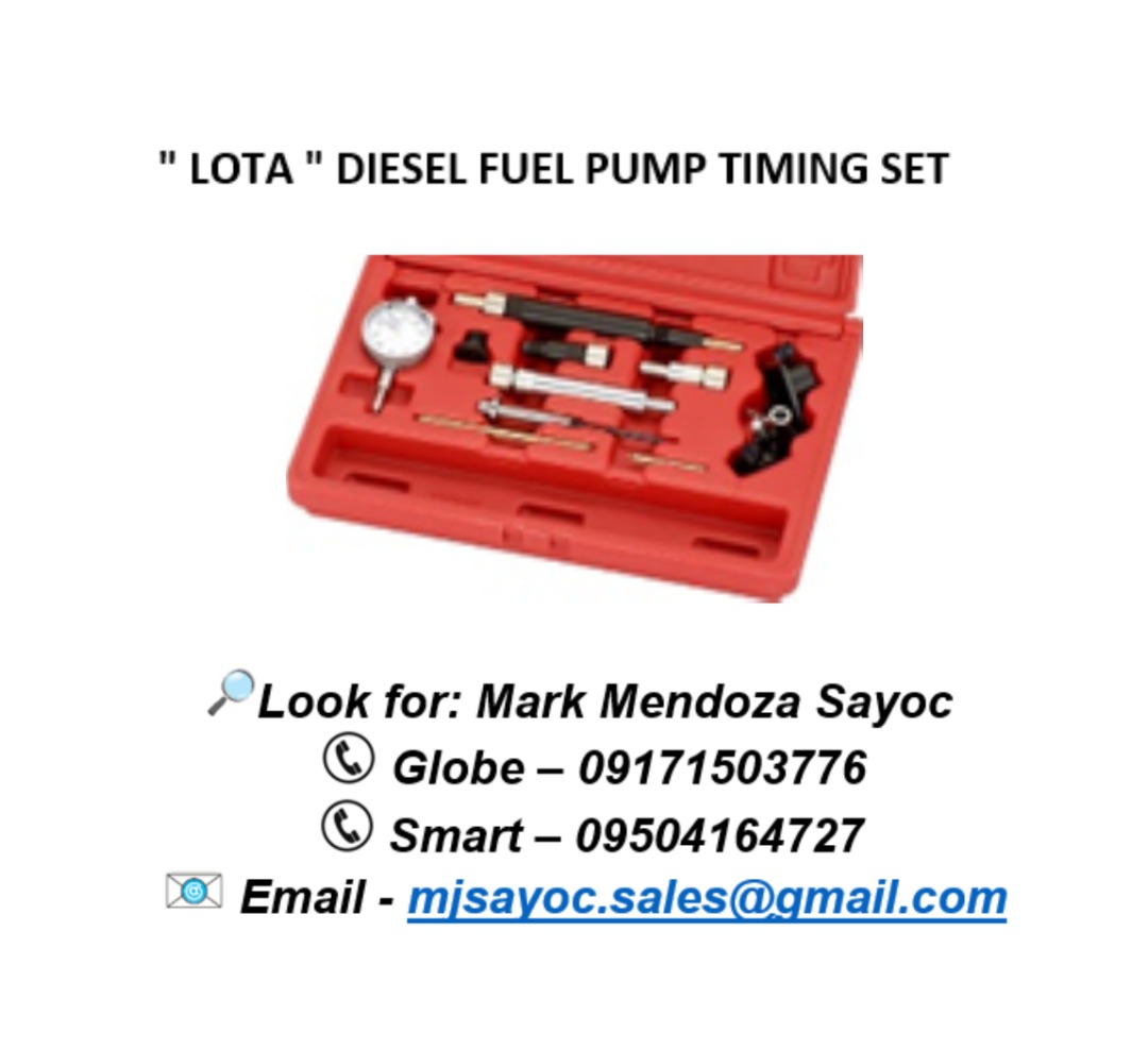 " LOTA " DIESEL FUEL PUMP TIMING SET, Commercial & Industrial