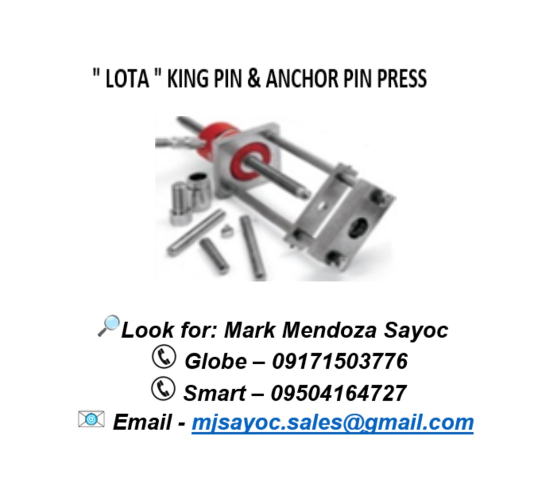 " LOTA " KING PIN & ANCHOR PIN PRESS, Commercial & Industrial, Construction Tools & Equipment on