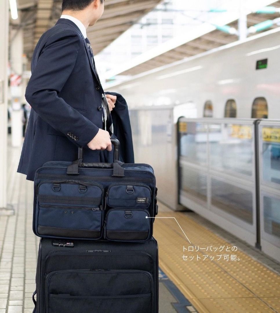 全新PORTER 吉田日本製公事行李袋αGEL GRIP 3WAY BRIEFCASE 381-17035