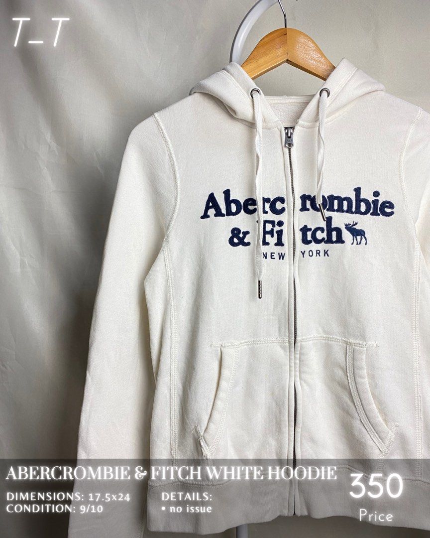 Abercrombie hoodie white deals