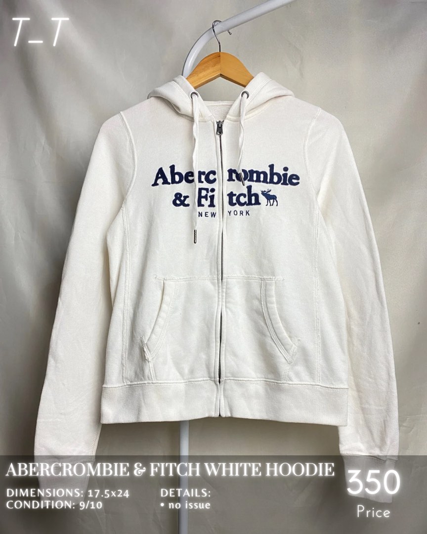 Abercrombie fitch white hoodie Men s Fashion Tops Sets