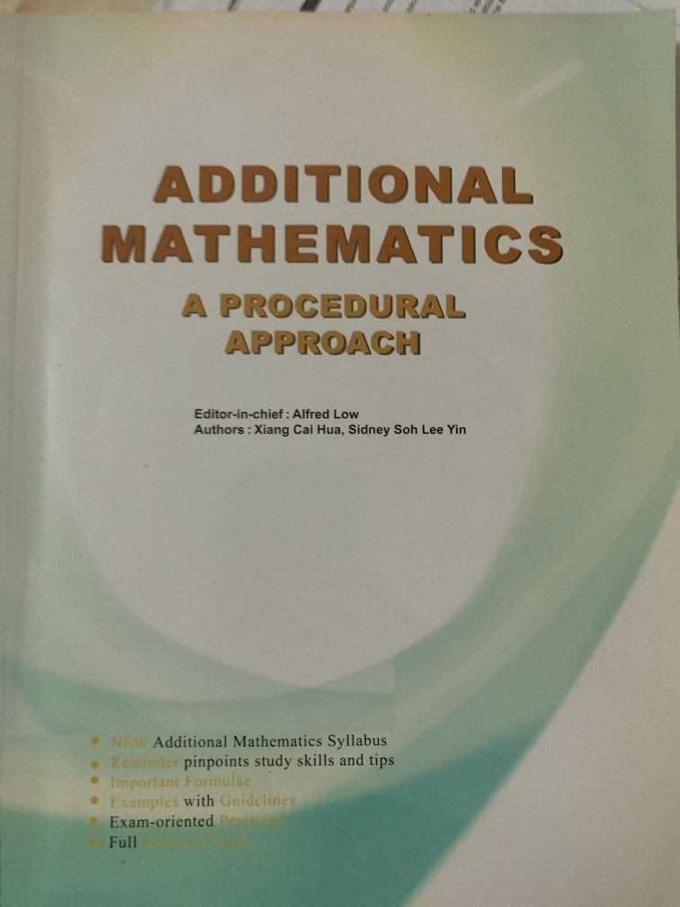 Additional mathematics o level guide assessment book hobbies toys
