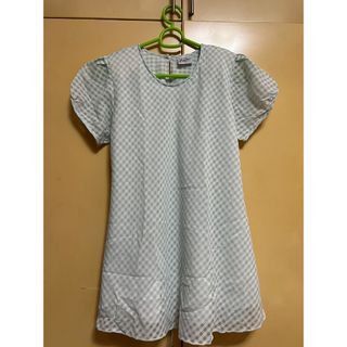 Additions Blue Gingham Maternity Blouse Small