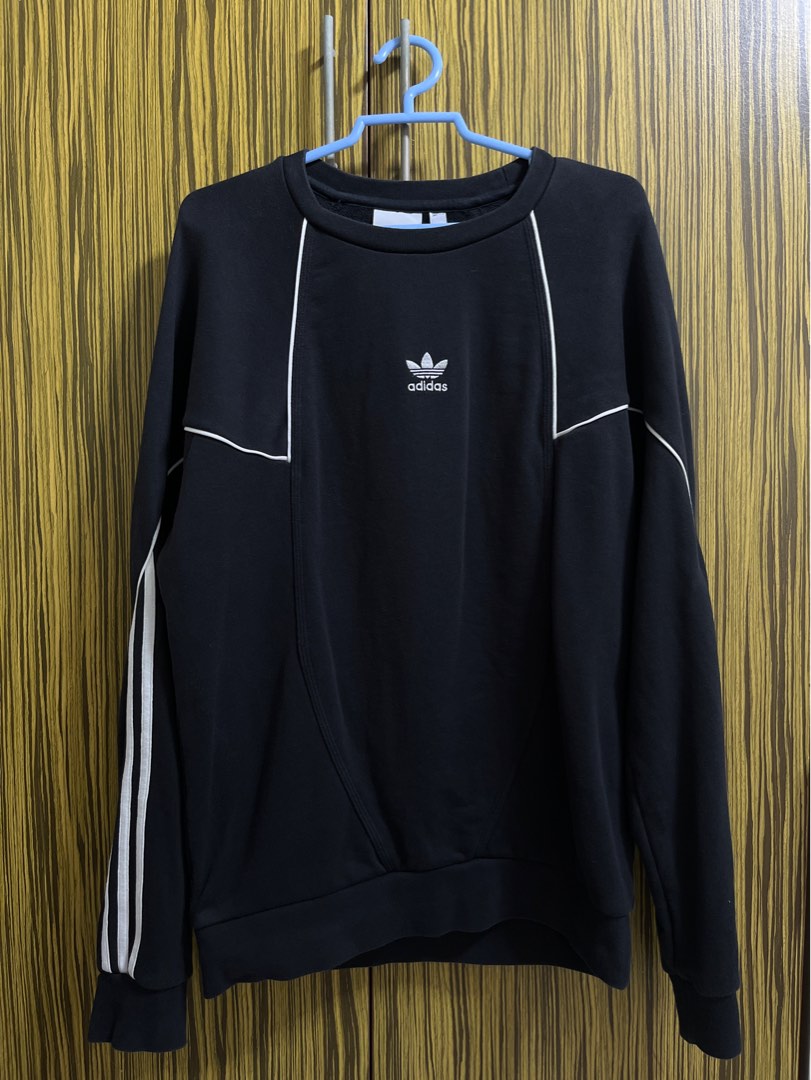 Adidas Big Trefoil Abstract Crew Sweatshirt Men s Fashion Coats Jackets and Outerwear on Carousell