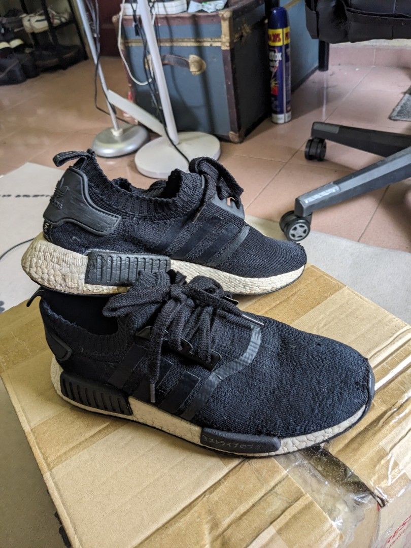 adidas gazelle silver green womens NMD R1 Triple Threat Mens Running Shoe (Black) main image 0