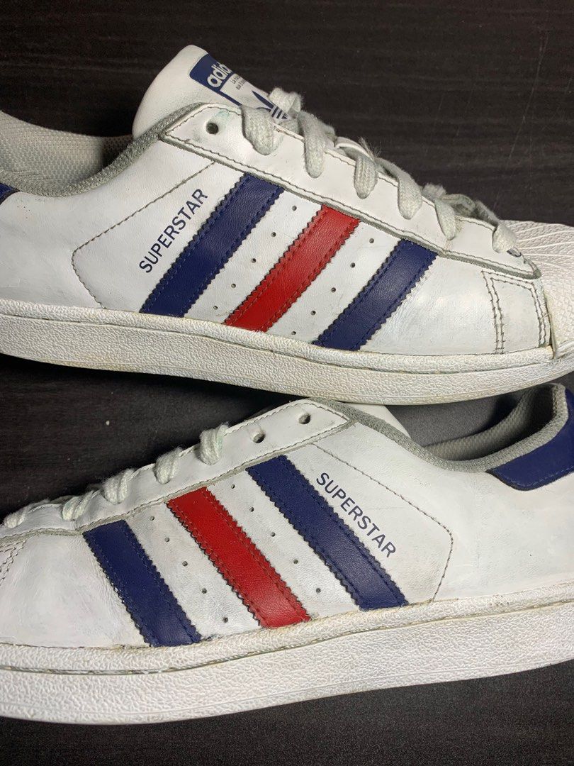 Superstar with red deals and blue stripes