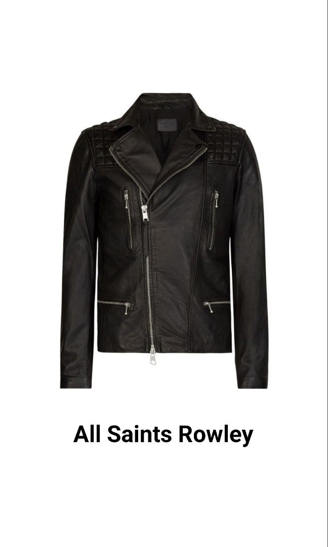 All saints deals rowley leather jacket