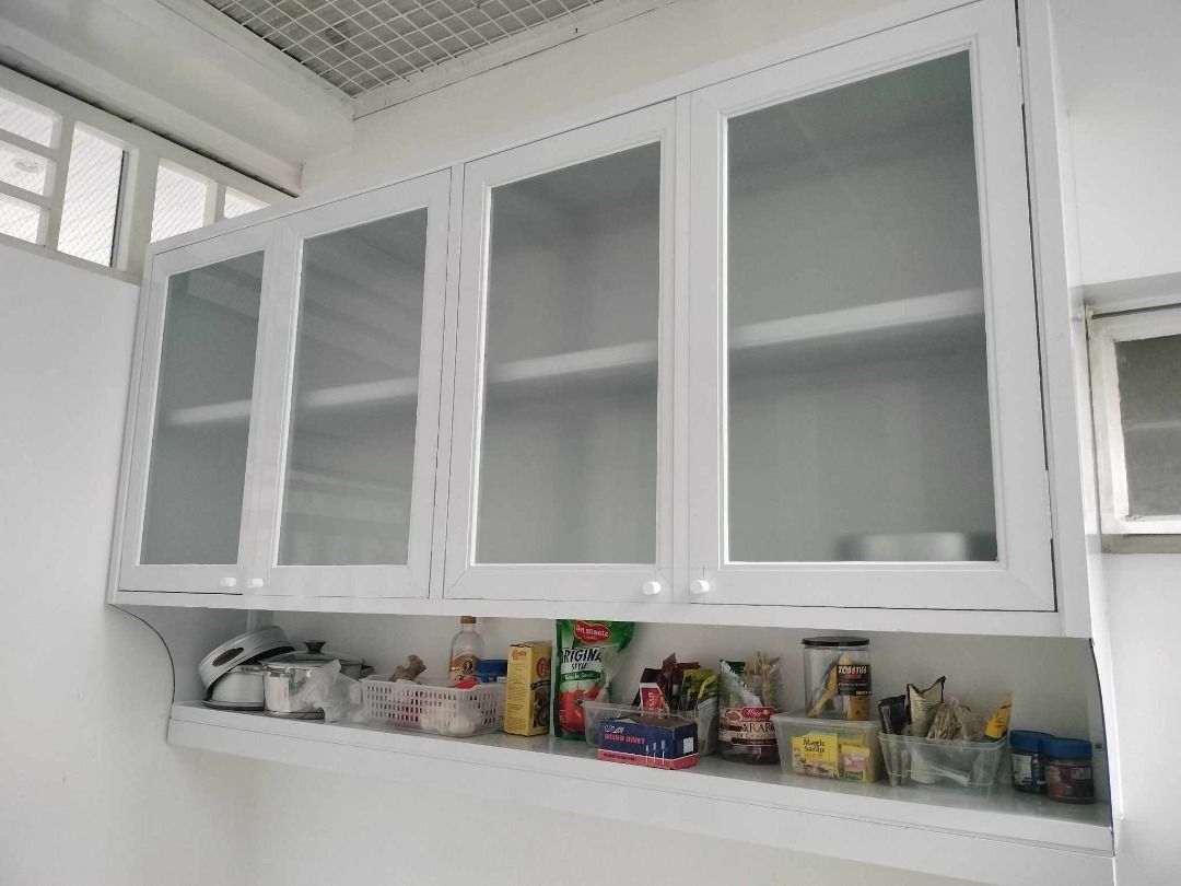 Aluminum glass cheap hanging cabinet
