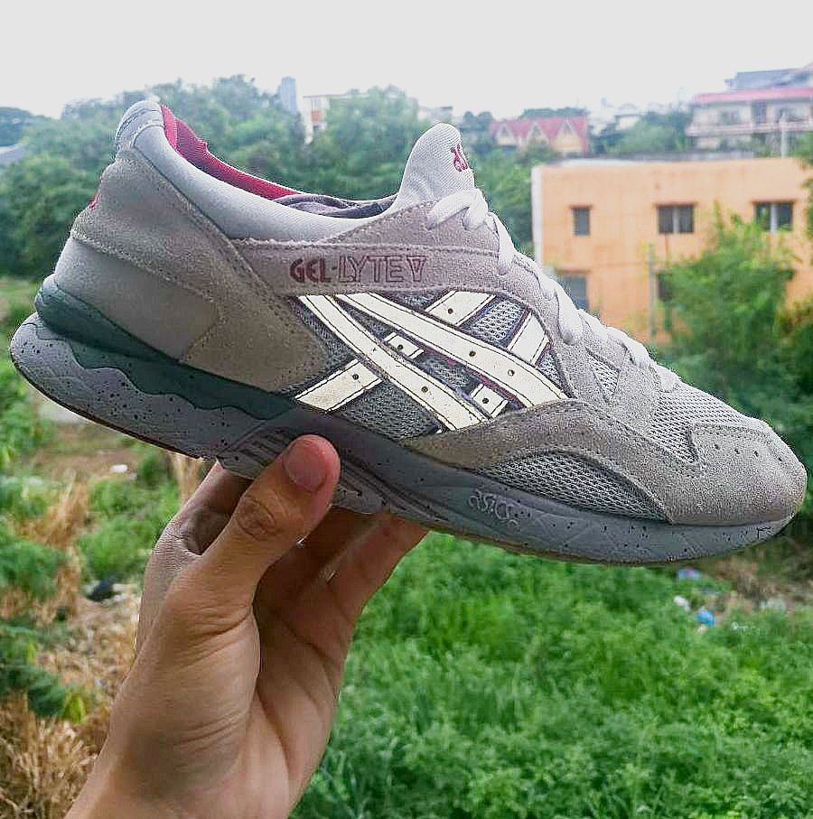 ASICS Gel Lyte V Light grey Red Men s Fashion Footwear Casual