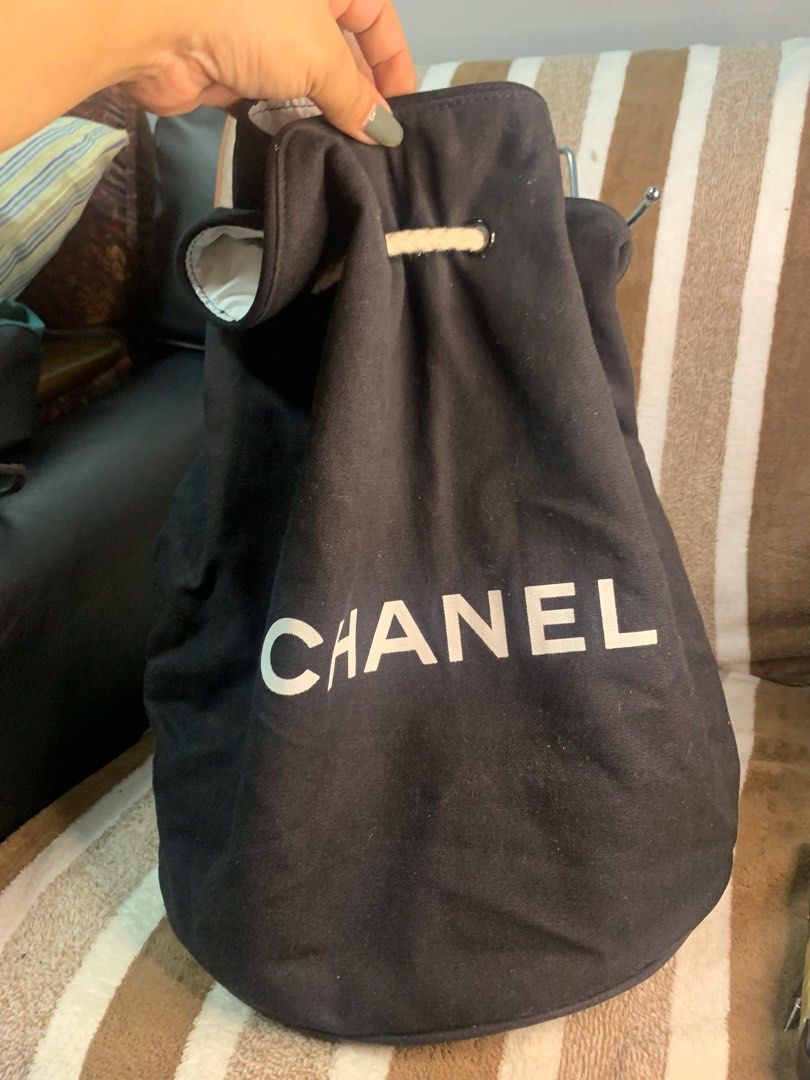 Auth chanel vip canvas bodybag/backpack, Luxury, Bags & Wallets on