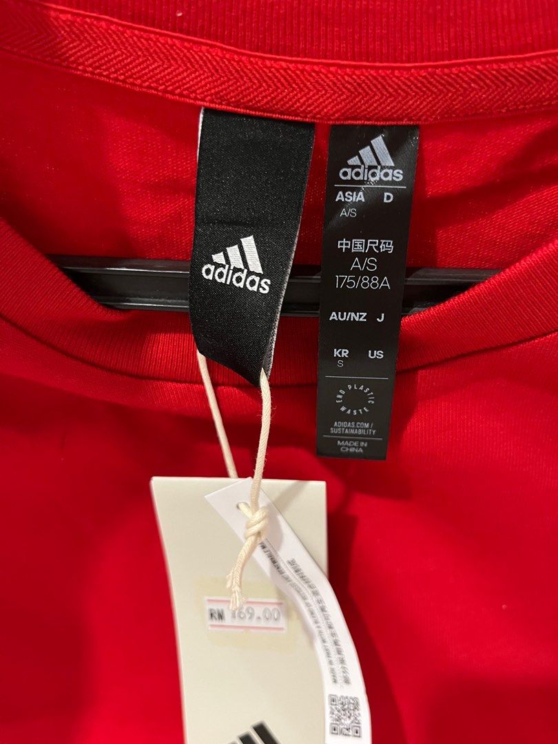 Adidas 100 cotton t shirt top