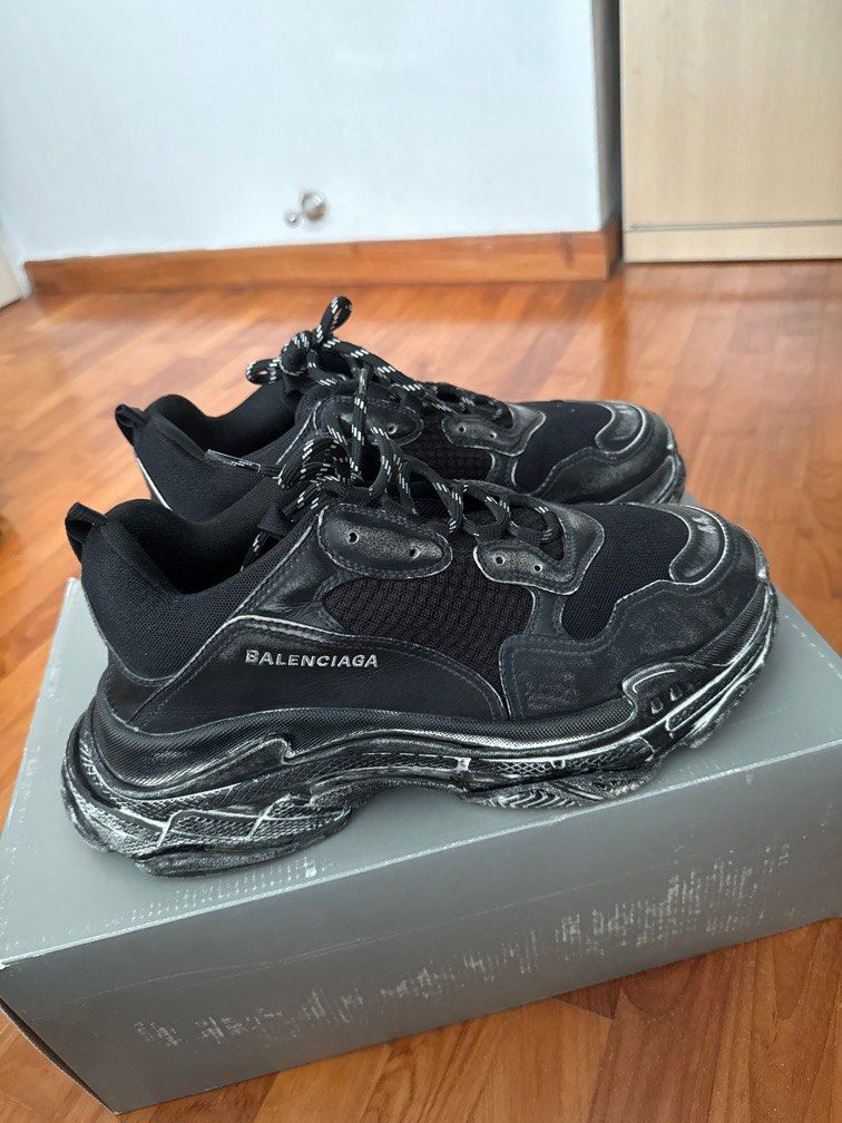 Balenciaga Triple S Faded Black, Luxury, Sneakers & Footwear on