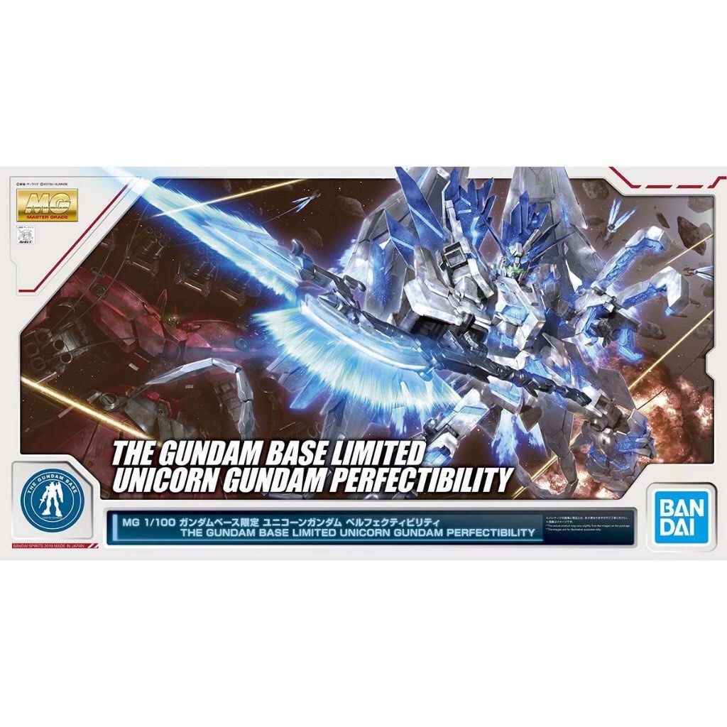 BANDAI Gundam Base Limited MG Unicorn Gundam Perfectibility 1/100 Japan NEW (Category: Gundam Model Kits) located in Singapore. Submitted by jnt88gundam (Listing ID 1265048483, Image 1). Description: BANDAI Gundam Base Limited MG Unicorn Gundam Perfectibility 1/100 Japan NEW.