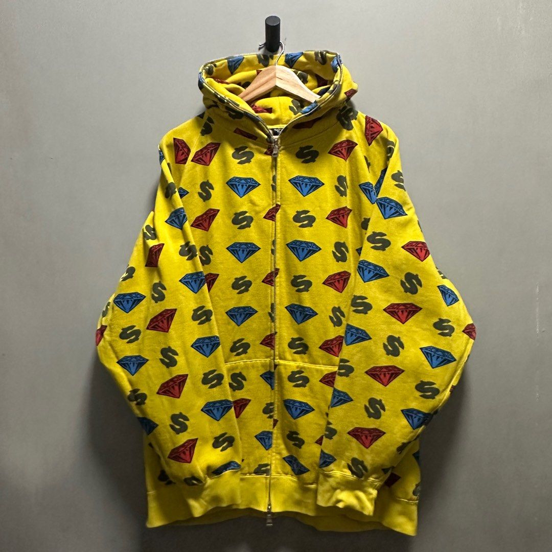 Billionaire Boys Club BBC diamonds and dollars full zip hoodie