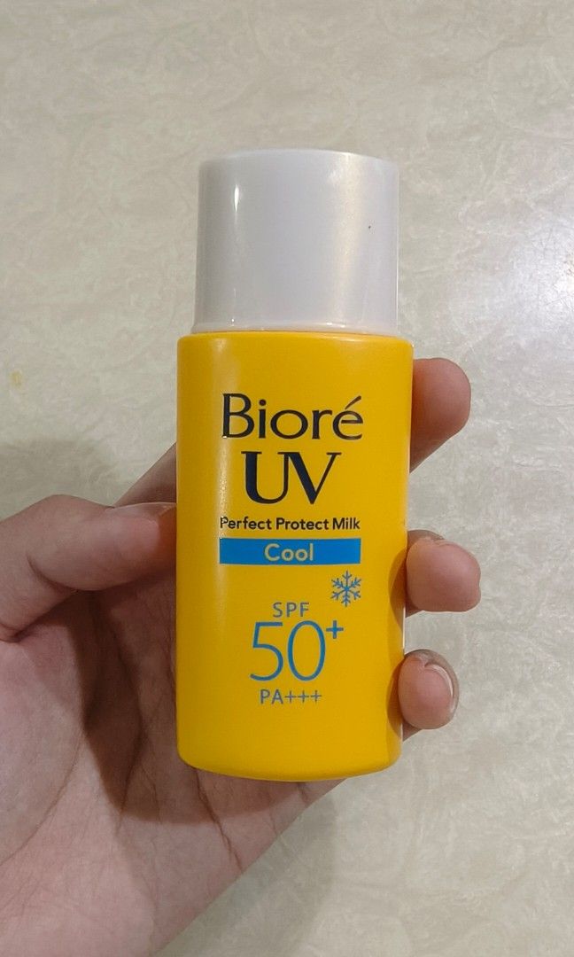 Biore UV Perfect Protect Milk Cool, Beauty & Personal Care, Face, Face ...