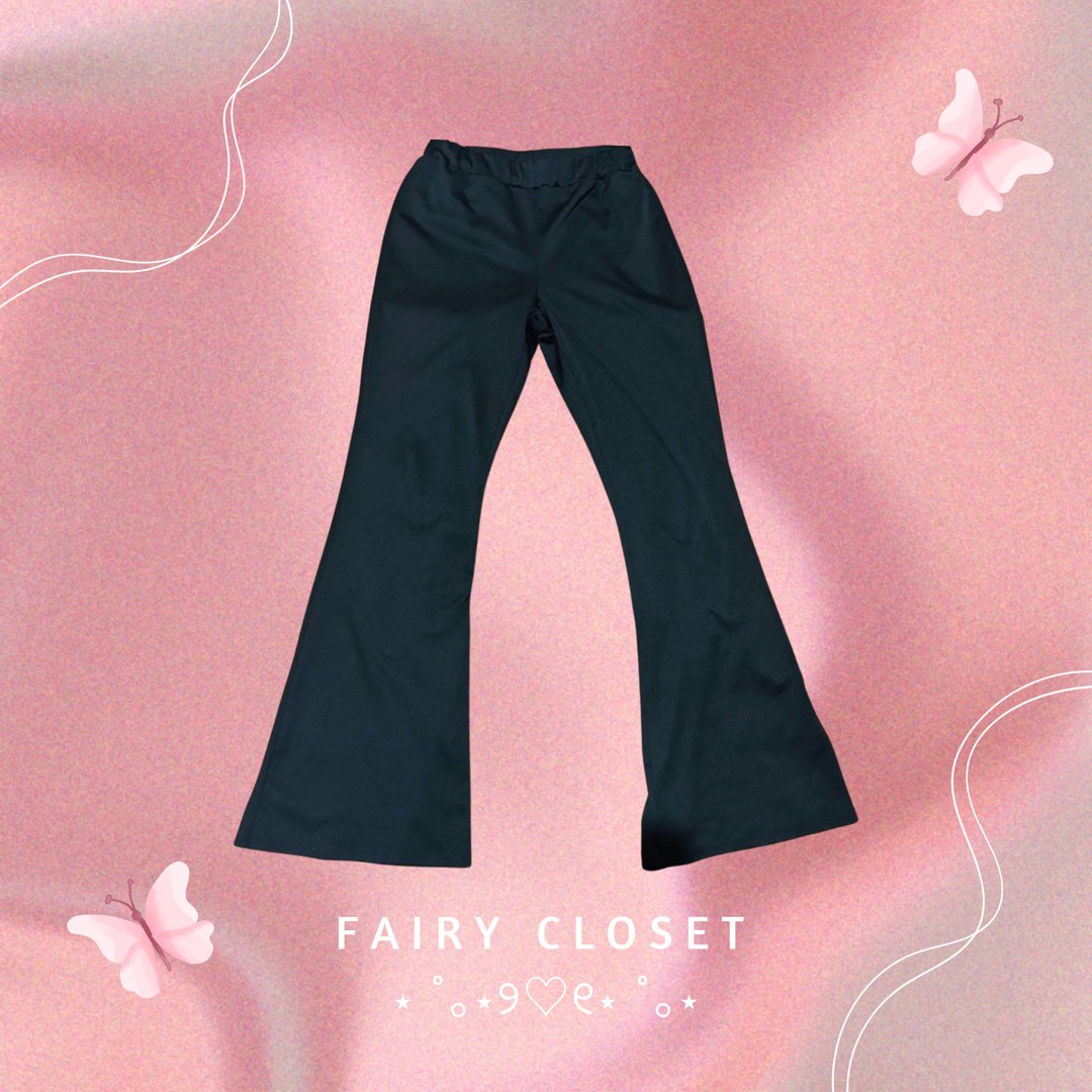 Lovito Black flare pants XL Plus size ⋆ ˚｡⋆୨♡୧⋆ ˚｡⋆ fairy closet, Women's  Fashion, Bottoms, Other Bottoms on Carousell