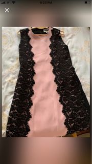 Black Lace Dress with pink Chanel cut label