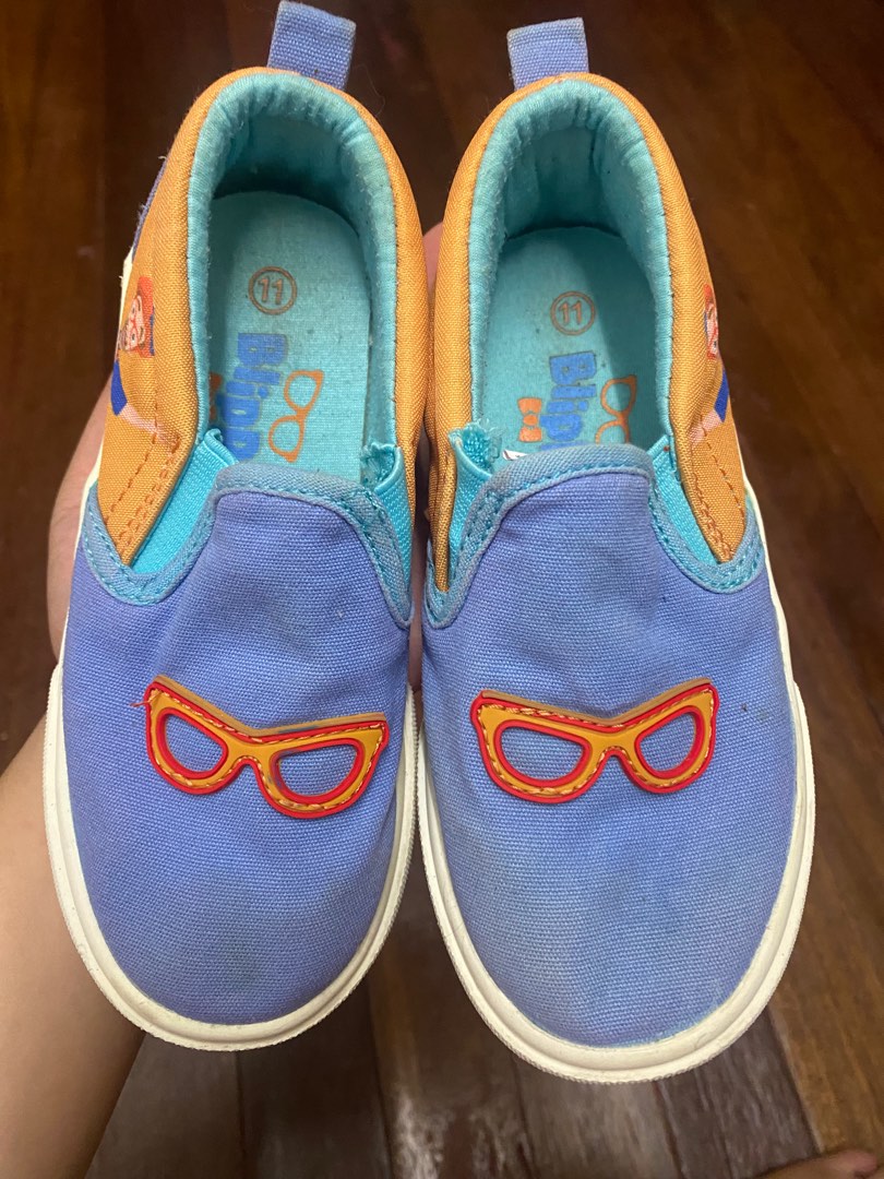 Blippi slipon shoes blue baby boy toddler kids sneakers, Babies & Kids