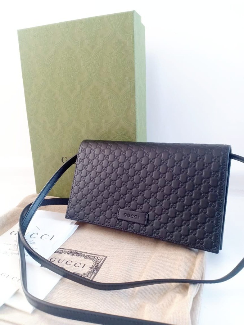 BNIB Gucci WOC Guccisima leather Black 20 x 11 x 3 cm Db card
