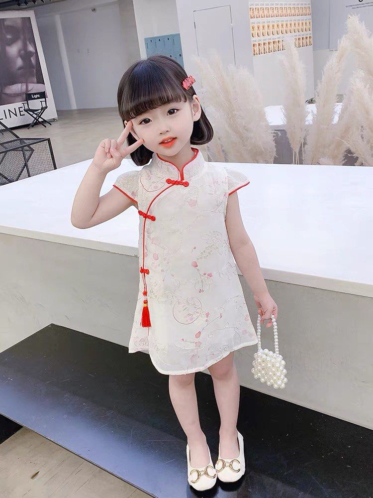 Girl top cheongsam dress