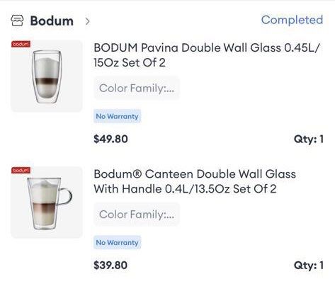 Bodum Assam Double Wall Glass, Set of 2, 0.4 l, 13.5 oz., Clear