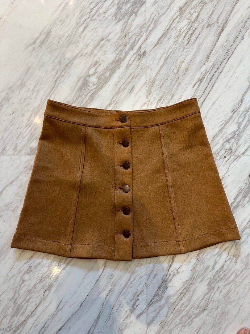 Bcbg faux suede utility skirt discount