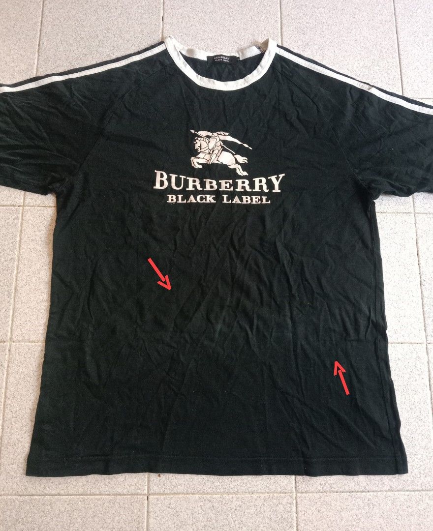 Burberry Black Label Tee Shirt Men s Fashion Tops Sets Tshirts Polo Shirts on Carousell
