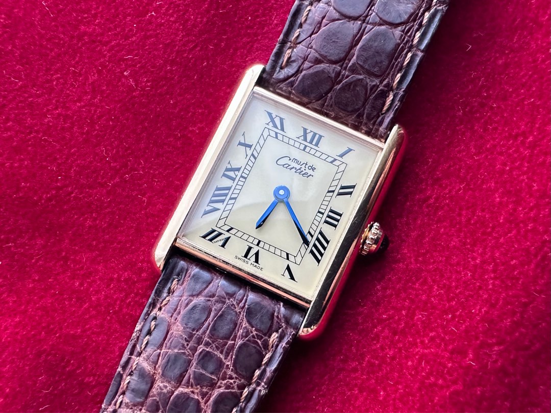 Cartier Must Tank Vintage Watch fully serviced with 2 year international warranty by Cartier