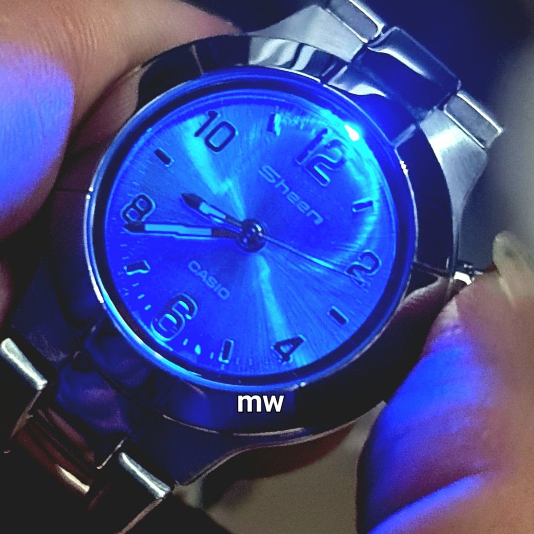 Casio sheen online blue dial