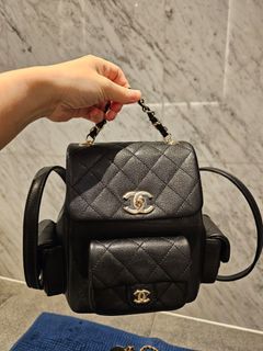 chanel Black duma backpack, Women's Fashion, Bags & Wallets