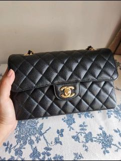 RARE Chanel Green Medium Classic Flap, Luxury, Bags & Wallets on Carousell