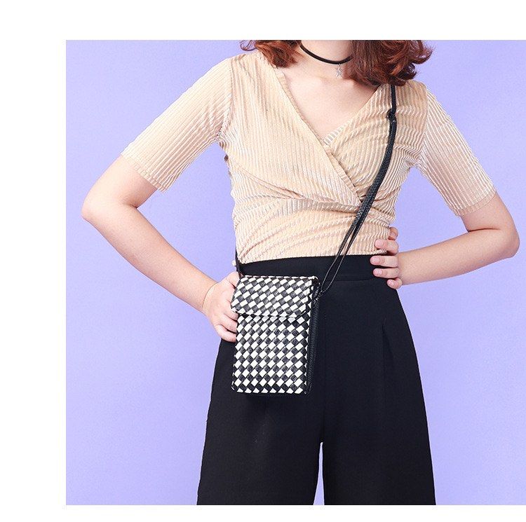 Checkered sling bag cheap
