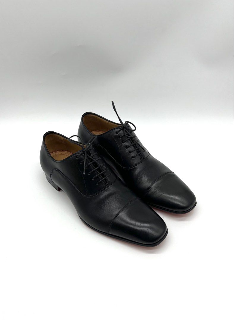 CHRISTIAN LOUBOUTIN Calfskin Mens Greggo Flat Oxfords Black
