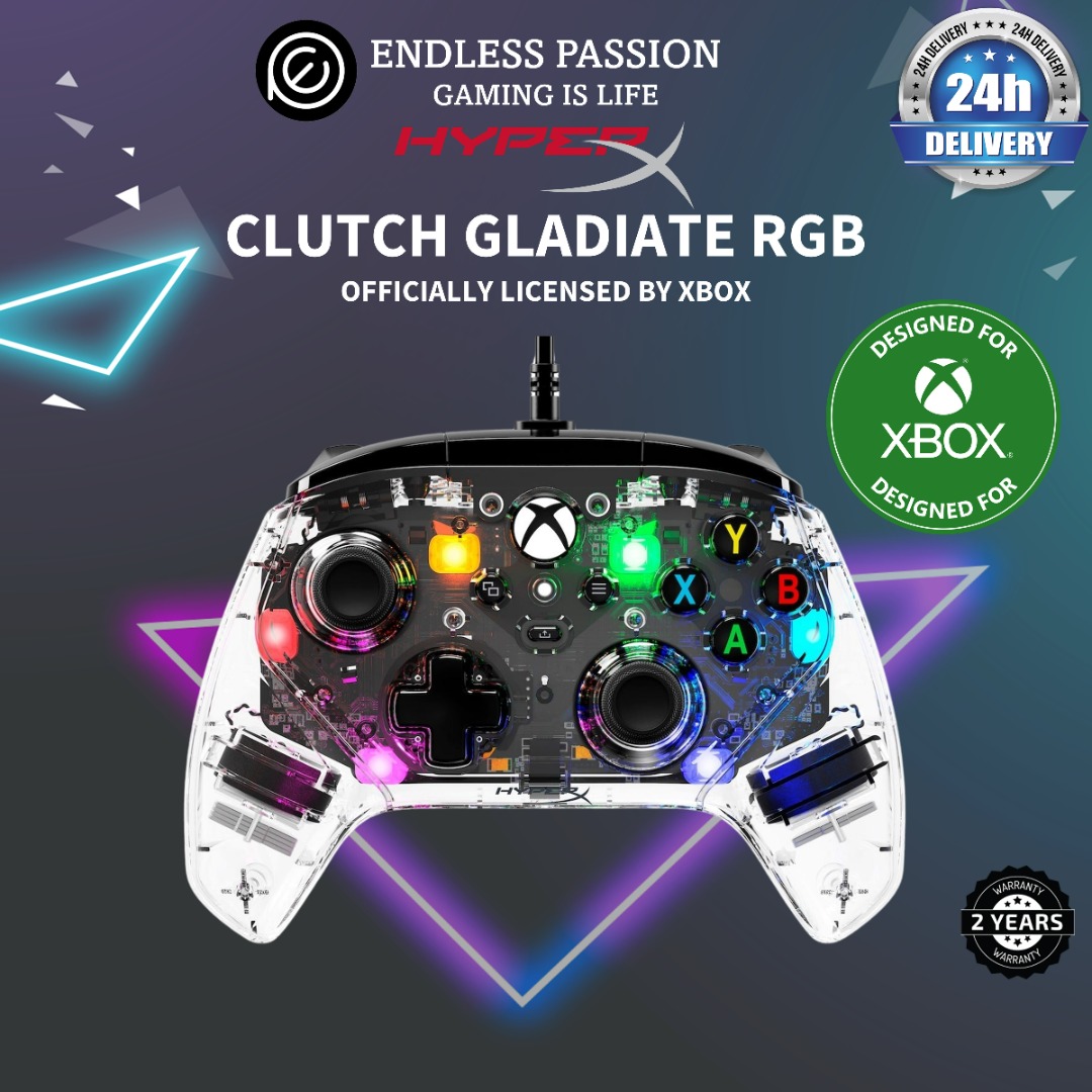 Clutch Gladiate RGB Xbox Wired Controller, Video Gaming, Gaming