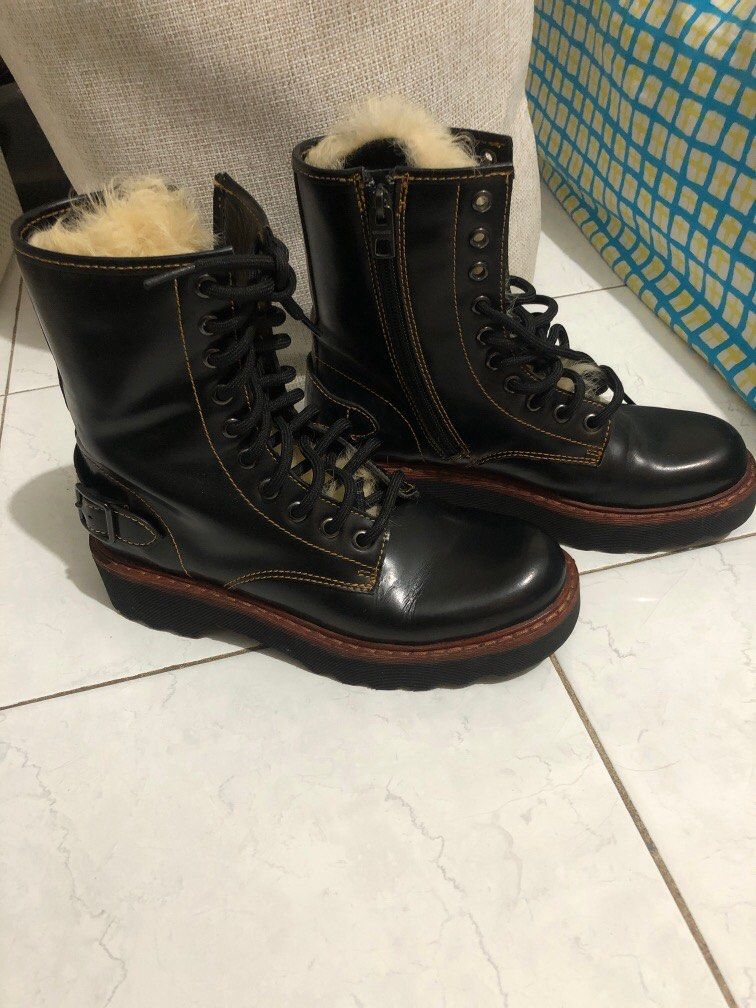 Coach Moto Hiker Boots with Shearling