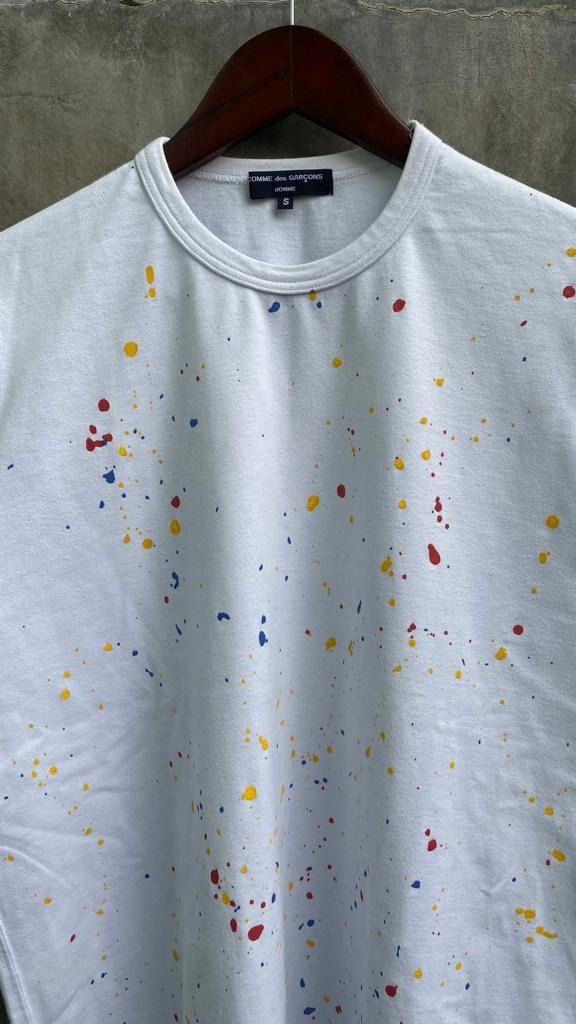 Cdg splatter tee top
