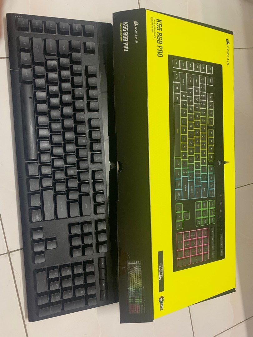 Corsair Keyboard K55 RGB Pro Gaming, Computers & Tech, Parts